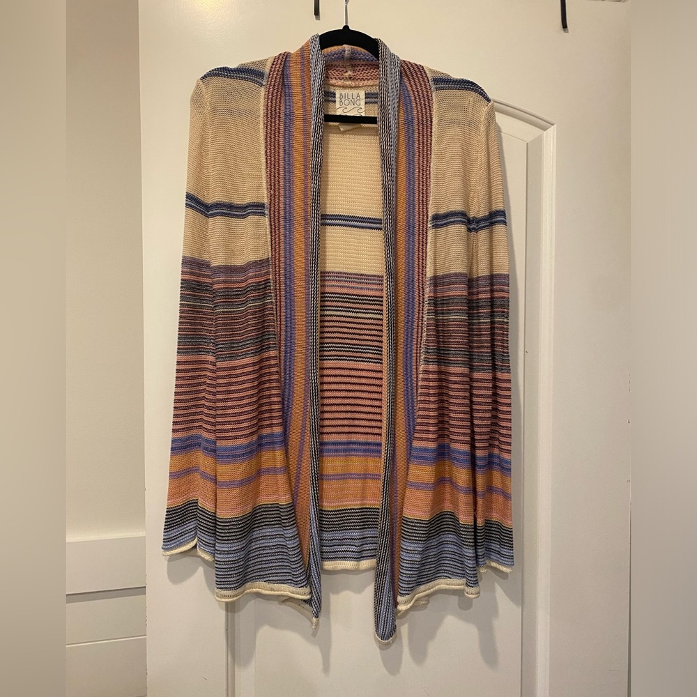 Billabong, multicolor cardigan, size medium